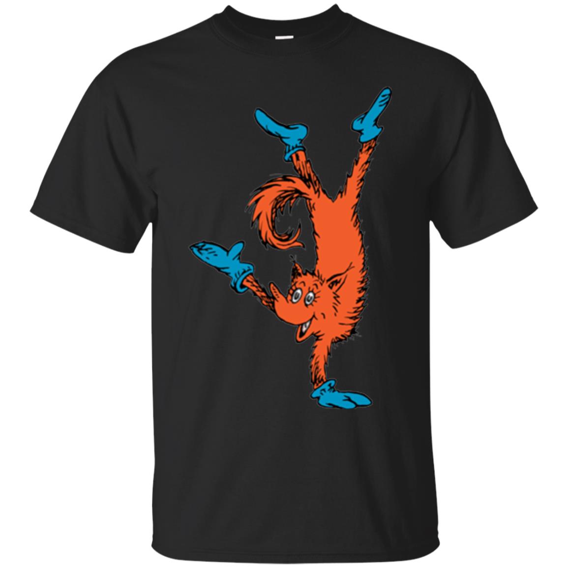 Dr. Seuss Fox In Socks Handstand Book Lover T-shirt Black