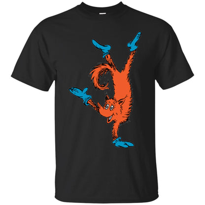Dr. Seuss Fox In Socks Handstand Book Lover T-shirt Black