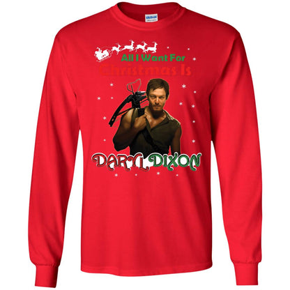 All I Want For Christmas Is Daryl Dixon Shirt Red