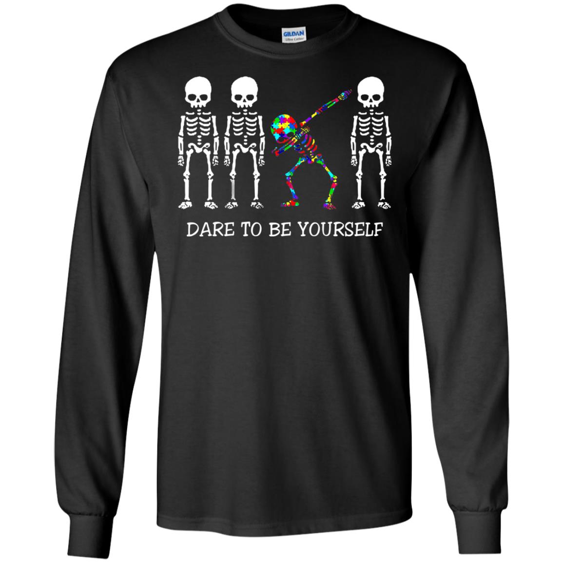 Dare To Be Yourself Autism Awareness T-shirt Black