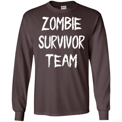 Zombie Lover T-shirt Zombie Survivor Team Dark Chocolate