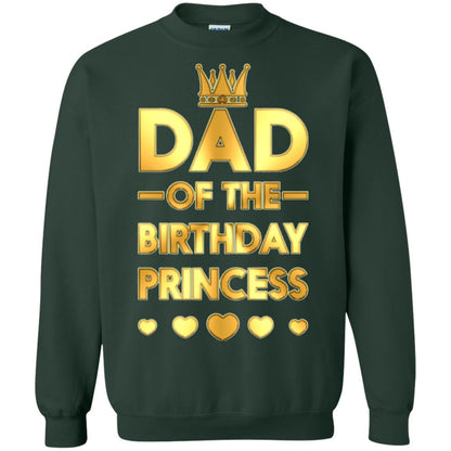Dad Of The Birthday Princess Family T-shirt Forest Green