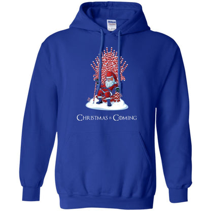 Christmas T-shirt Santa Candy Cane Throne Royal