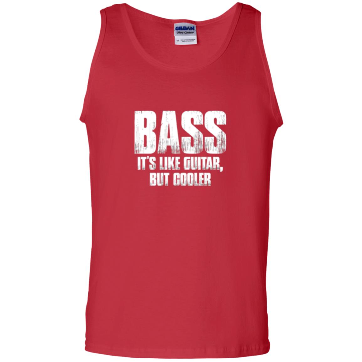 Funny Music T-shirt Bass It_s Like Guitar But Cooler Red