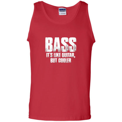 Funny Music T-shirt Bass It_s Like Guitar But Cooler Red