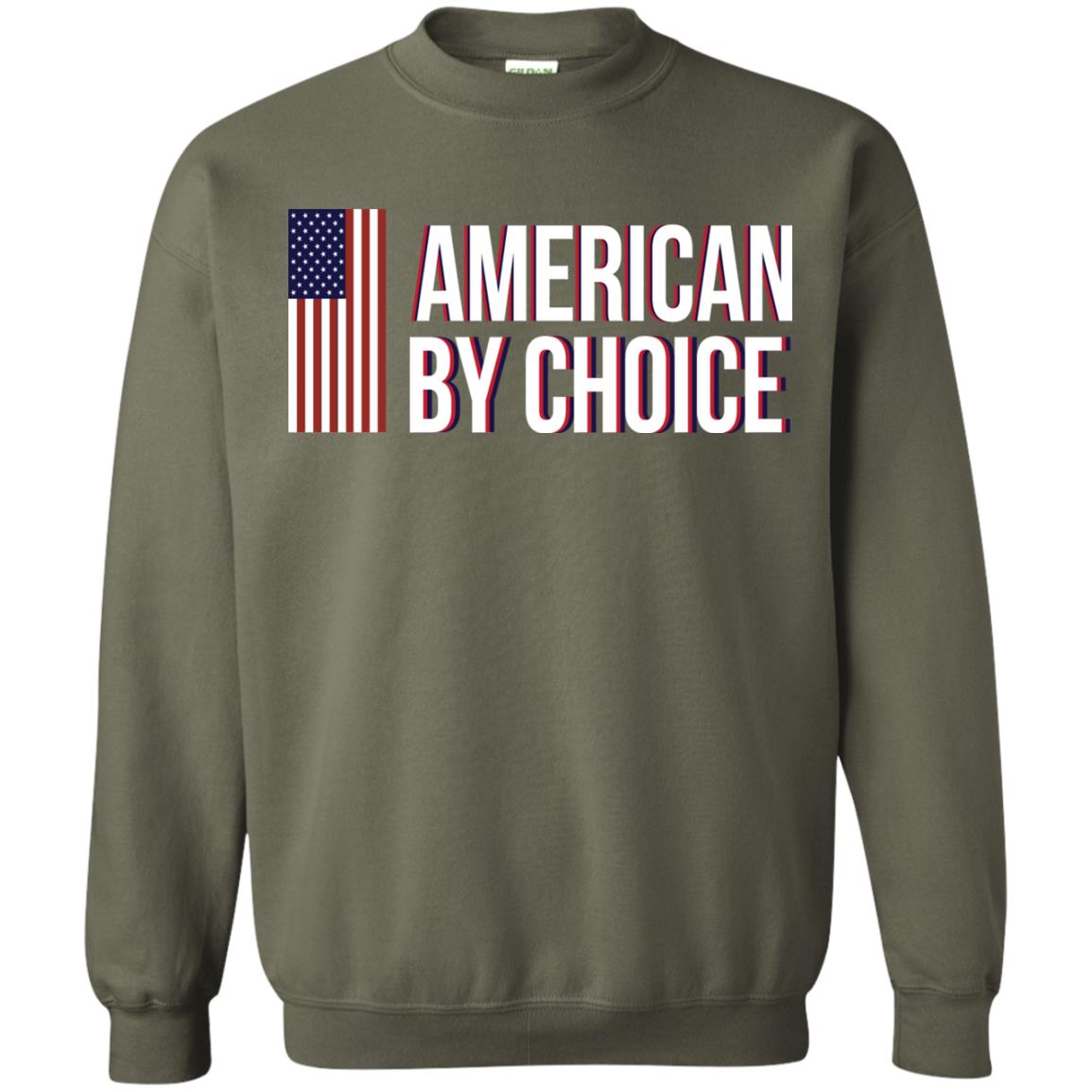 Flag Of American By Choice T-shirt Military Green