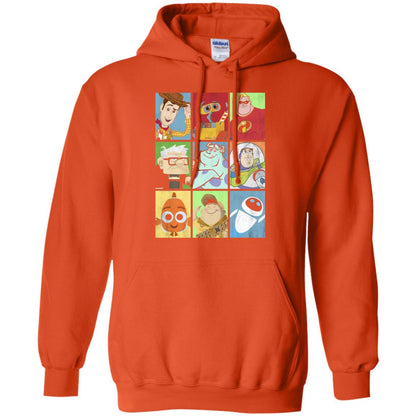 Epic Boxed Up Line Up Character Graphic T-shirt Orange