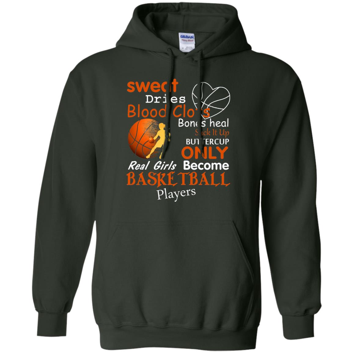 Basketball Shirt Real Girls Become Basketball Players Forest Green