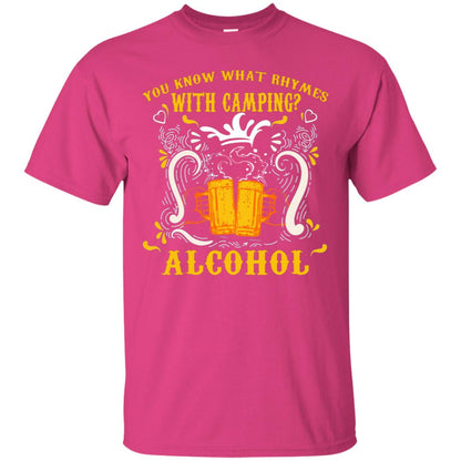 You Know What Rhymes With Camping Alcohol Beer Camping Gift Shirt Heliconia