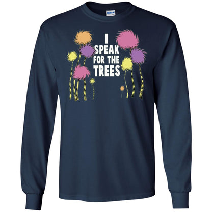 I Speak For The Trees Environmental Awareness T-shirt Navy