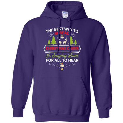 Christmas T-shirt Spread Christmas Cheer Singing Loud For All To Hear Purple