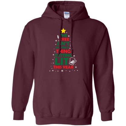 Christmas T-shirt The Tree Isn't The Only Thing Getting Lit This Year Maroon