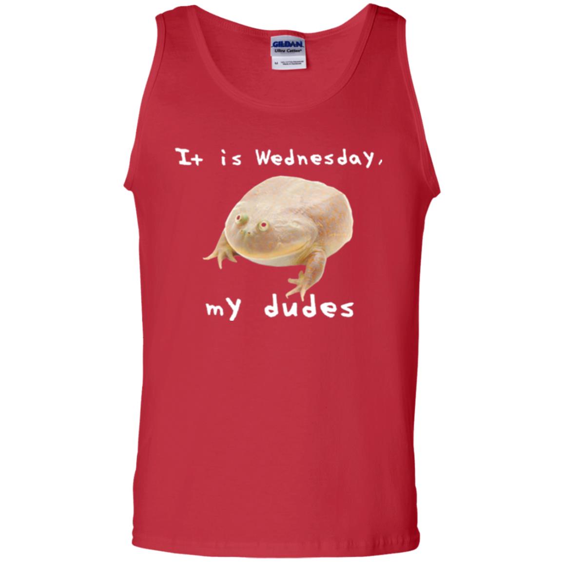 Funny Frog T-shirt It Is Wednesday My Dudes Red