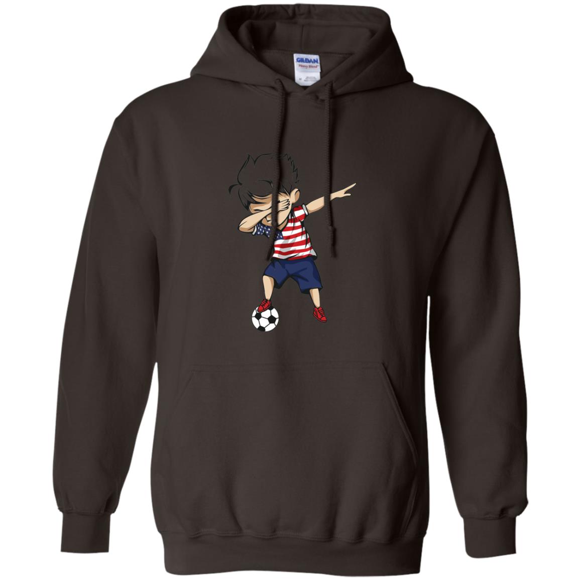 Dabbing Soccer Boy United States Jersey Shirt Usa Football Dark Chocolate