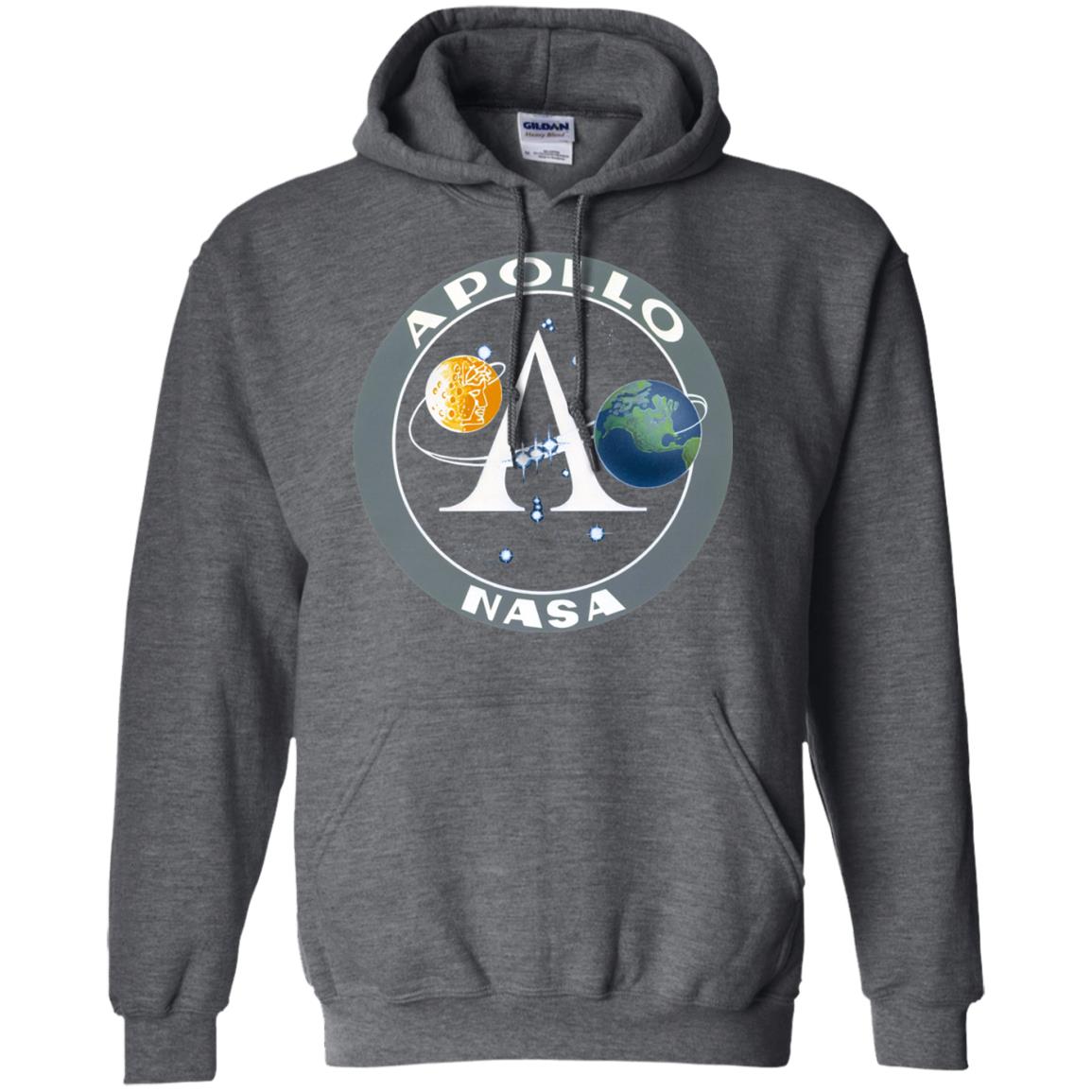 Apollo Program Moon Landing Patch Print Nasa Astronomy T-shirt Dark Heather