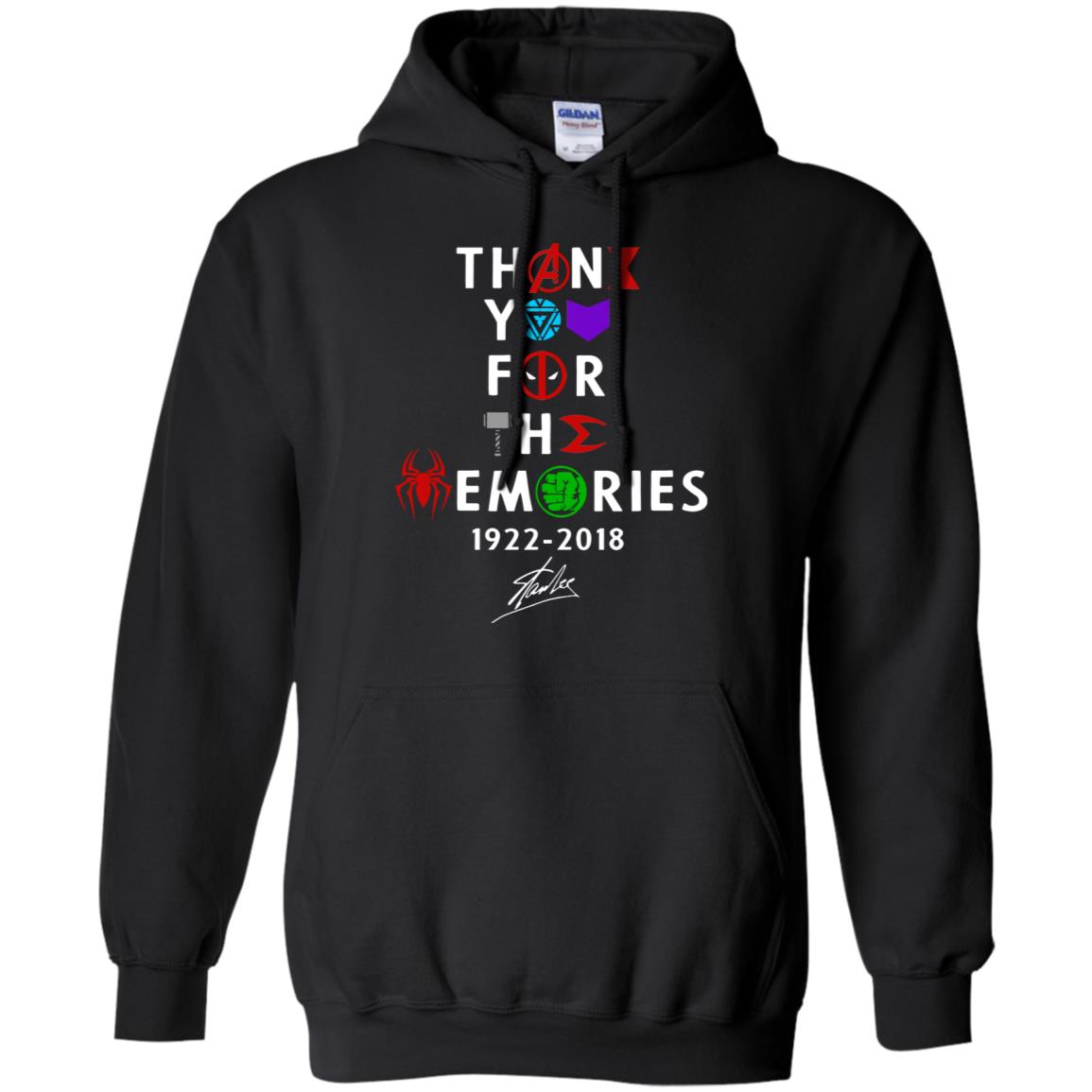 Thank You For The Memories Stan Lee Movie Hero Fan Shirt Black