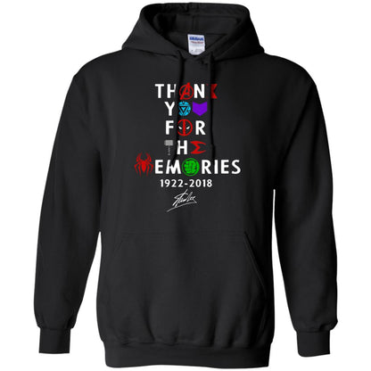 Thank You For The Memories Stan Lee Movie Hero Fan Shirt Black