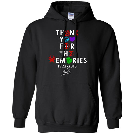 Thank You For The Memories Stan Lee Movie Hero Fan Shirt Black