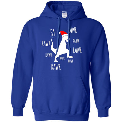Christmas T-shirt Fa Rawr Rawr Funny T-rex Dinosaur Royal
