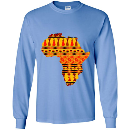 African Pride Ankara Tribal Pattern T-shirt Carolina Blue