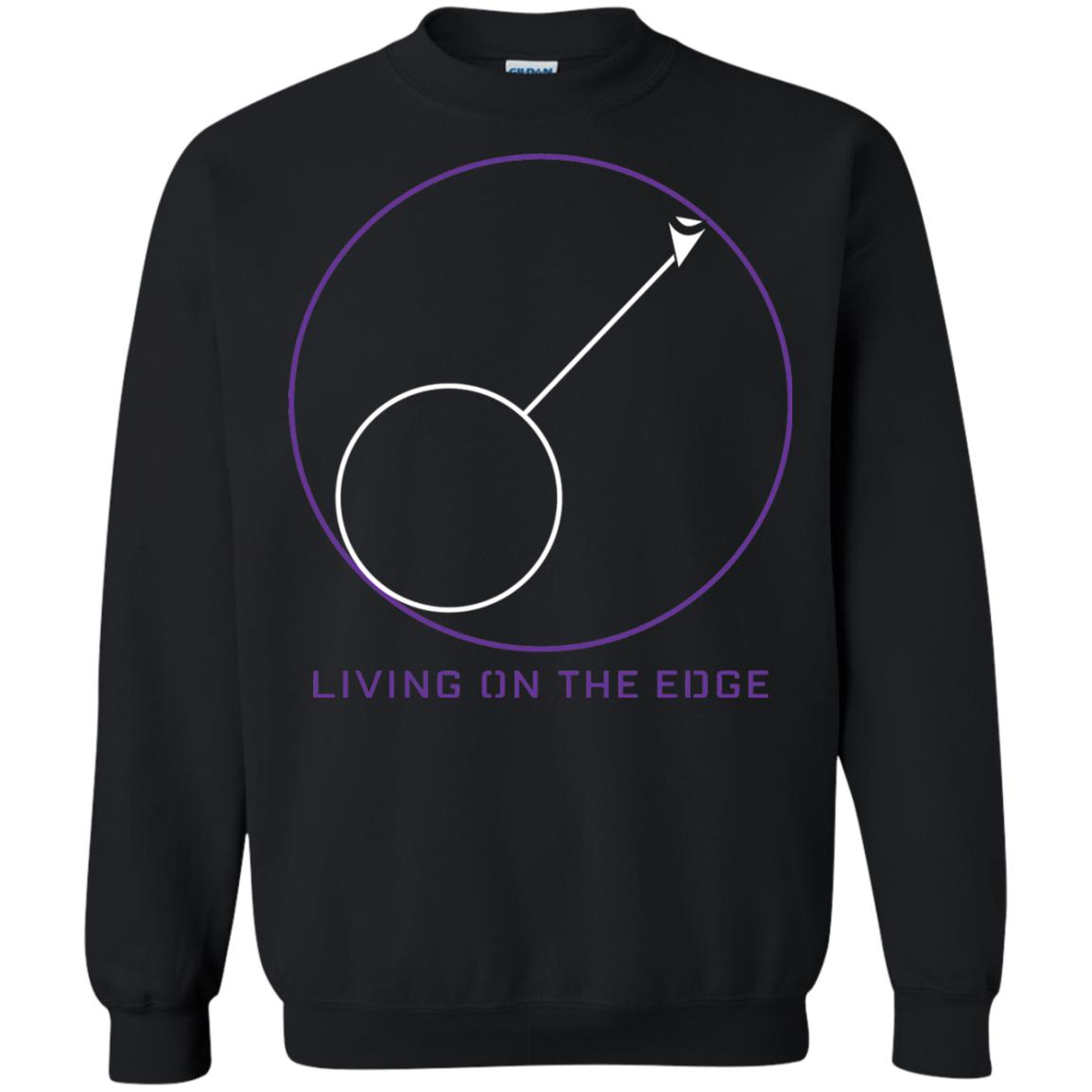 Gamer T-shirt Living On The Edge Run From The Storm Black
