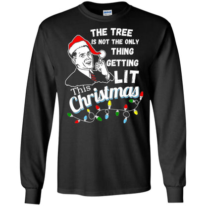 Christmas T-shirt The Tree Isn_t The Only Thing Getting Lit This Christmas Black