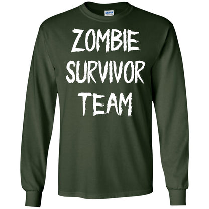 Zombie Lover T-shirt Zombie Survivor Team Forest Green