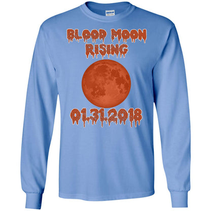 Blood Moon Rising Total Lunar Eclipse T-shirt Funny Lunar Eclipse Carolina Blue