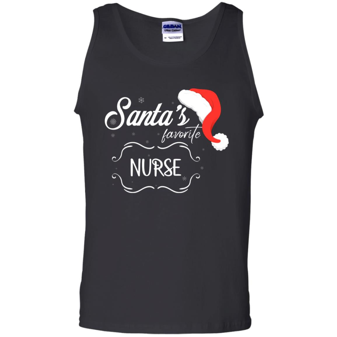 Santa's Favorite Nurse Nursing X-mas Gift Shirt For Nurse Black