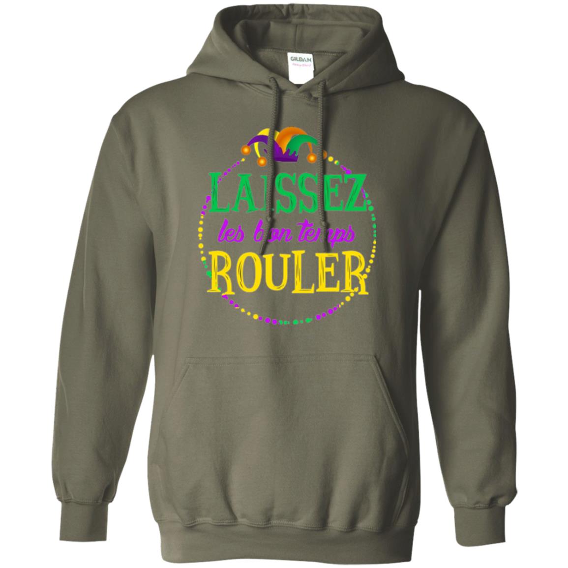 Mardi Gras T-shirt Laissez Les Bon Temps Rouler Military Green
