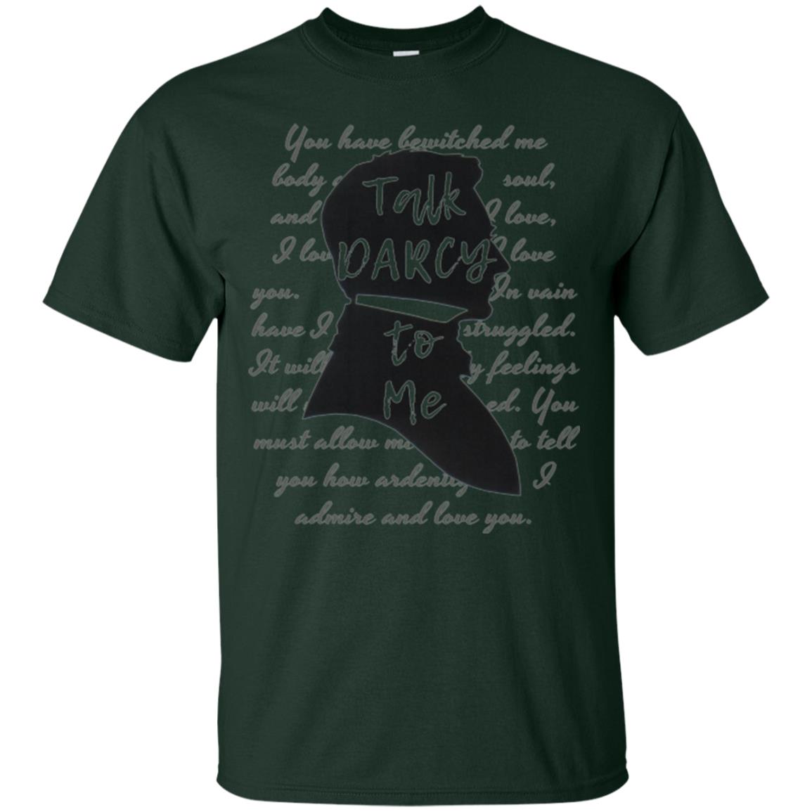 Funny Bookworm T-shirt Talk Darcy To Me Forest Green