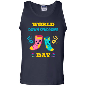 World Down Syndrome Day Hands And Stocks ShirtG220 Gildan 100% Cotton Tank Top