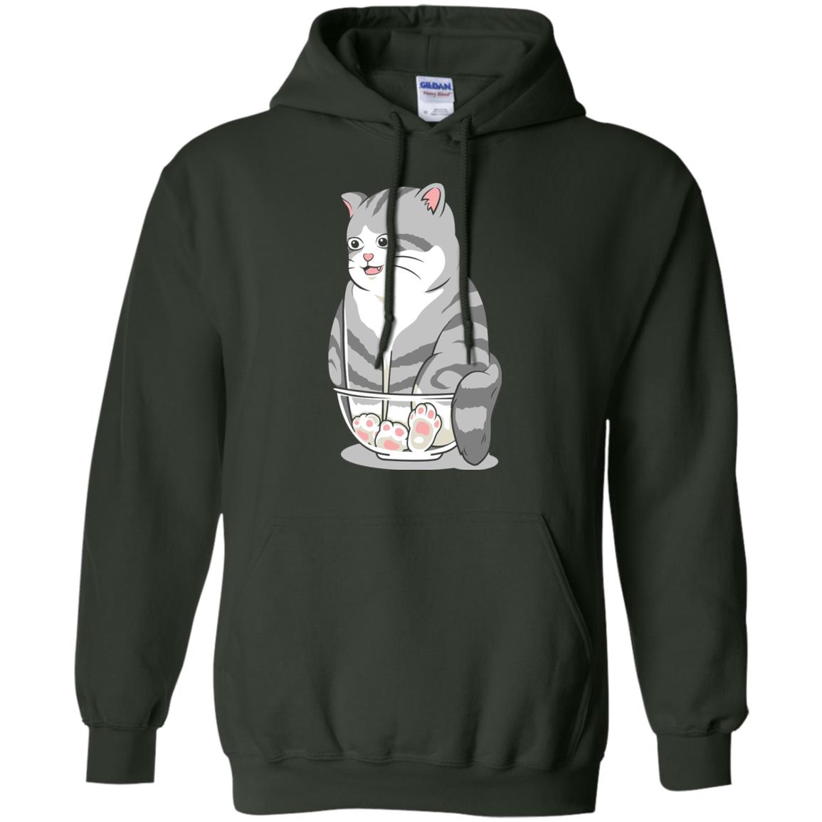 Cat Smile Cat Lover T-shirt Forest Green