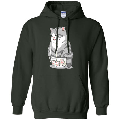 Cat Smile Cat Lover T-shirt Forest Green