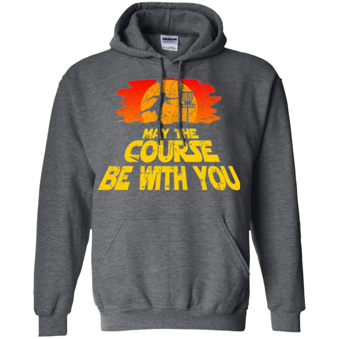 Disc Golf T-shirt May The Course Be With You Dark Heather