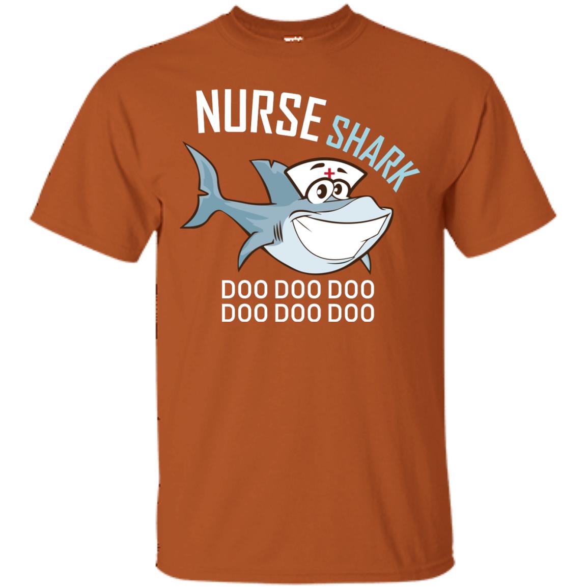 Nurse Shark Doo Doo Doo Shark Nursing Shirt Texas Orange