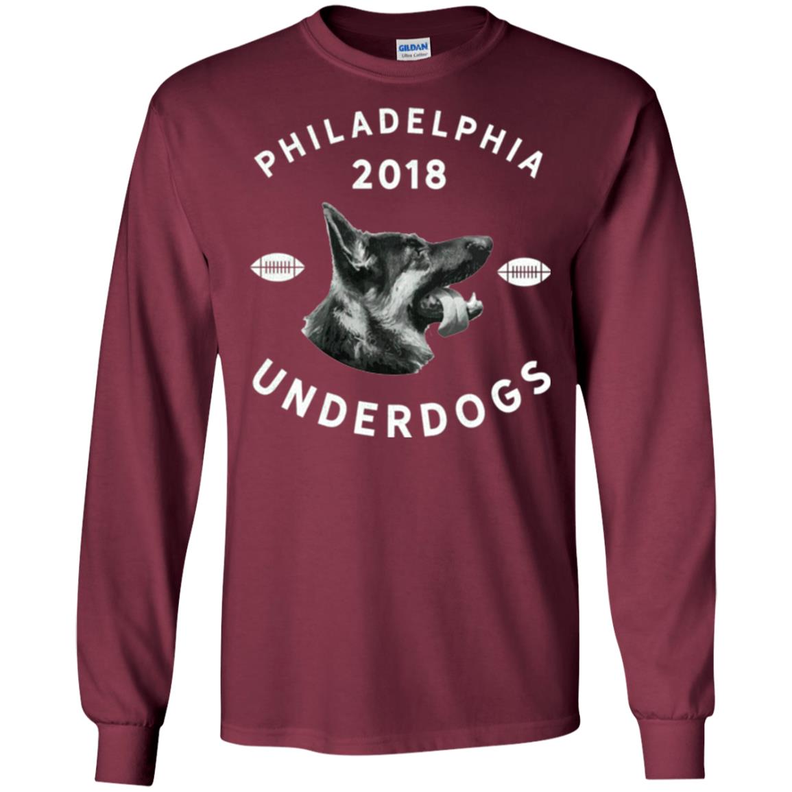 Dog Lover T-shirt Philly Philadelphia Underdogs 2018 Game Day Maroon