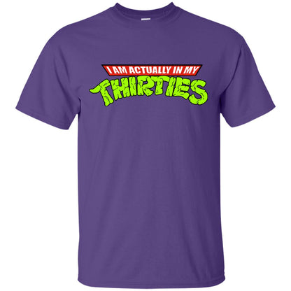 I Am Actually In My Thirties Ninja Turtles T-shirt Purple