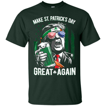 Make St Patricks Day Great Again Trump Leprechaun T-shirt Forest