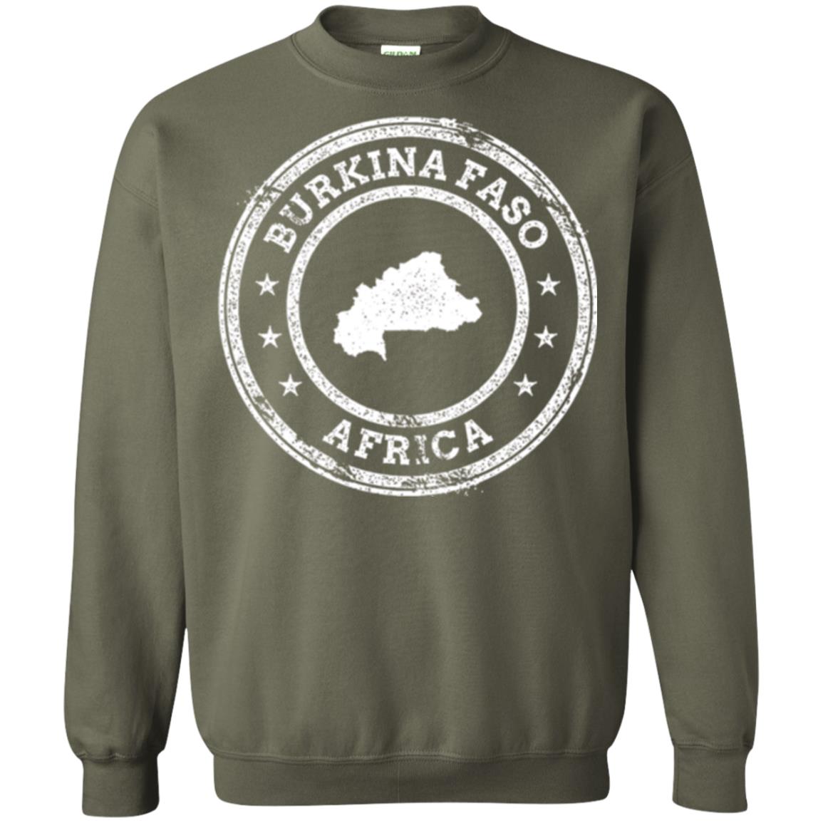 Burkina Faso Africa Passport Stamp T-shirt Military Green