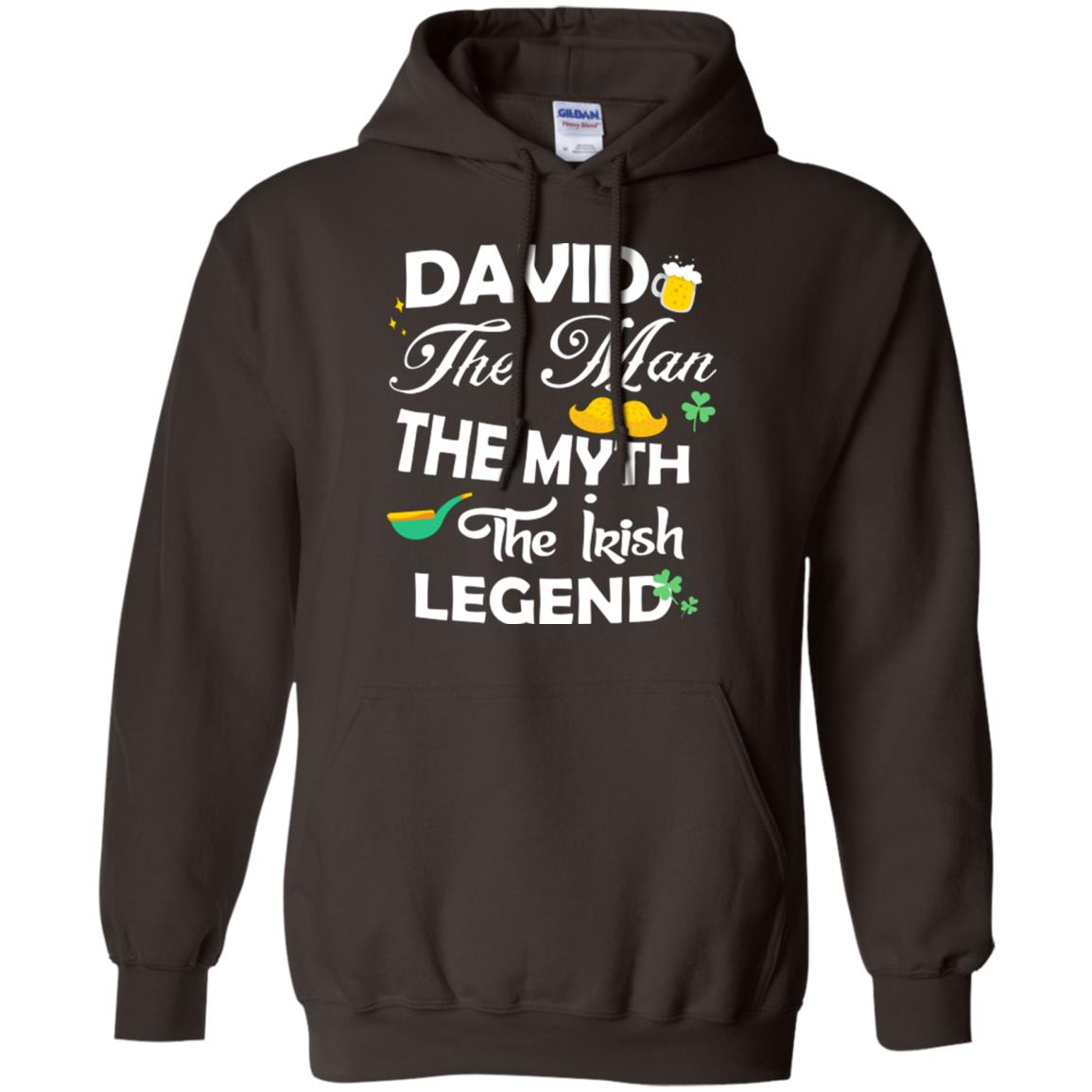 Saint David's Day T-shirt David The Man The Myth The Irish Legend Dark Chocolate