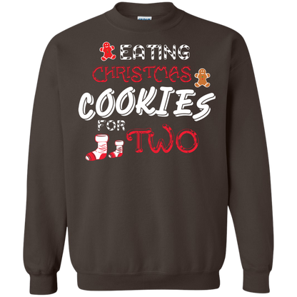 Christmas T-shirt Eating Christmas Cookies For Two Dark Chocolate