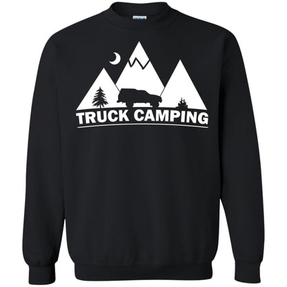 Truck Camping Night Landscape And Adventures T-shirt Black