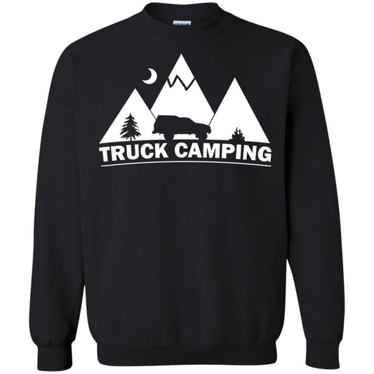 Truck Camping Night Landscape And Adventures T-shirt Black
