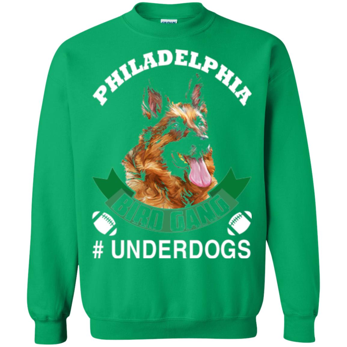 Football Lover T-shirt Philadelphia Bird Gang Underdogs 2018 Irish Green