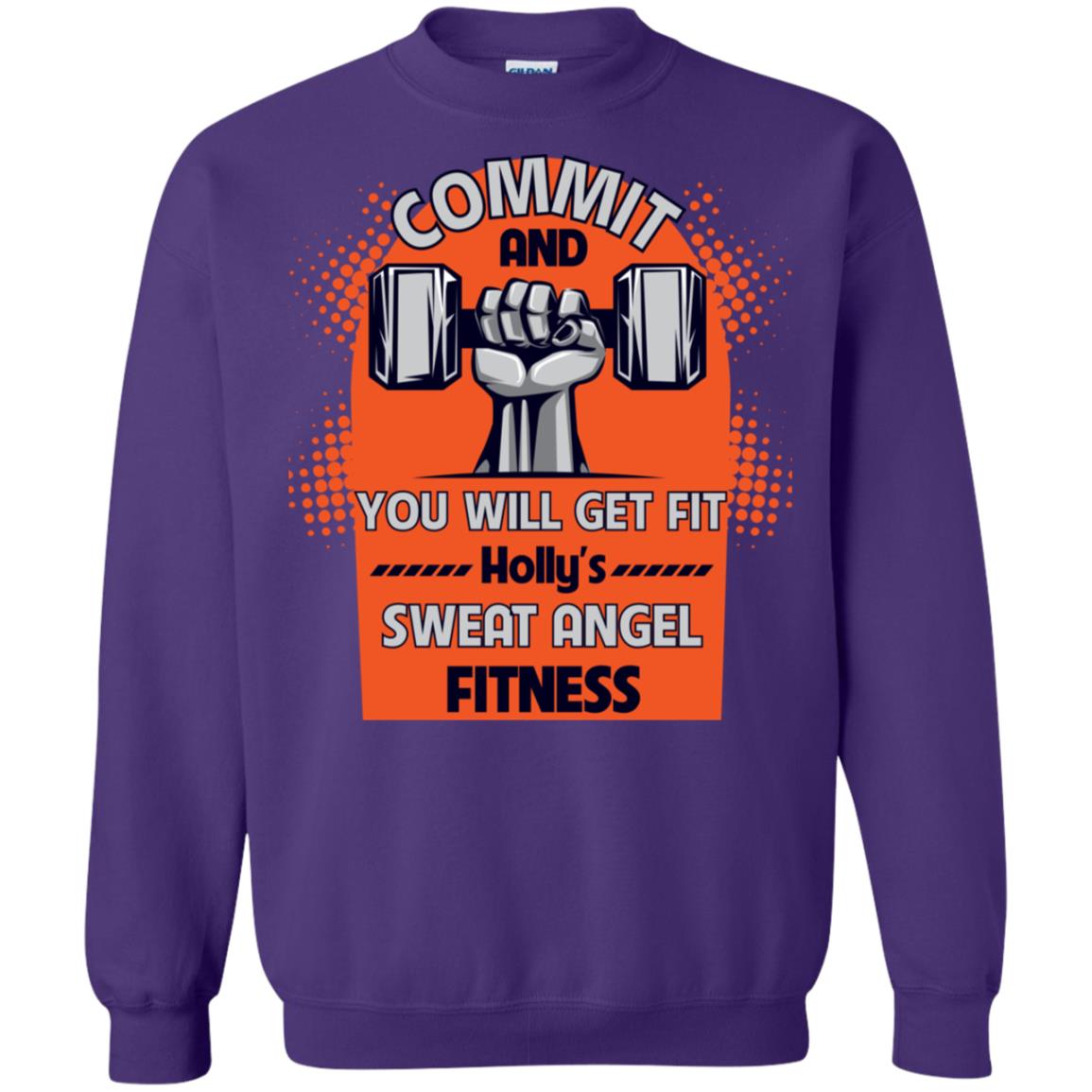 Commit And You Will Get Fit Holly's Sweat Angle Fitness Shirt Purple