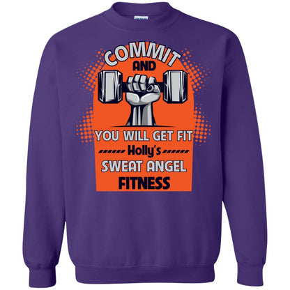 Commit And You Will Get Fit Holly's Sweat Angle Fitness Shirt Purple