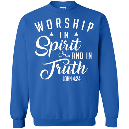 Christian T-shirt Worship In Spirit And In Truth Royal