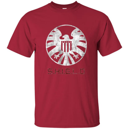 Film T-shirt Agents Of Shield Distressed Logo Graphic Cardinal