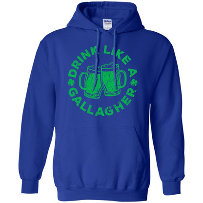 Drink Like A Gallagher Saint Patrick Day T-shirt Royal